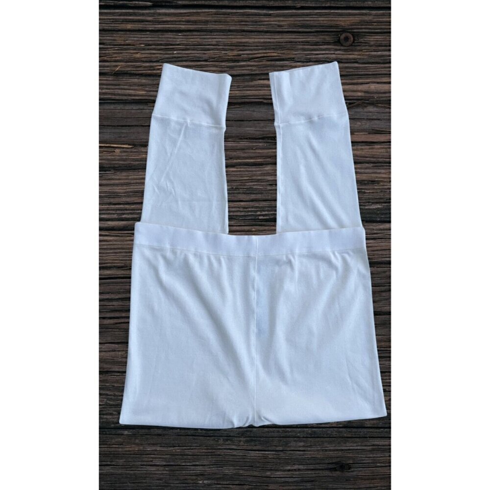 SKIMS Logo Cotton Thermal Pointelle Leggings Cream 4X Plus Size - Picture 2 of 11